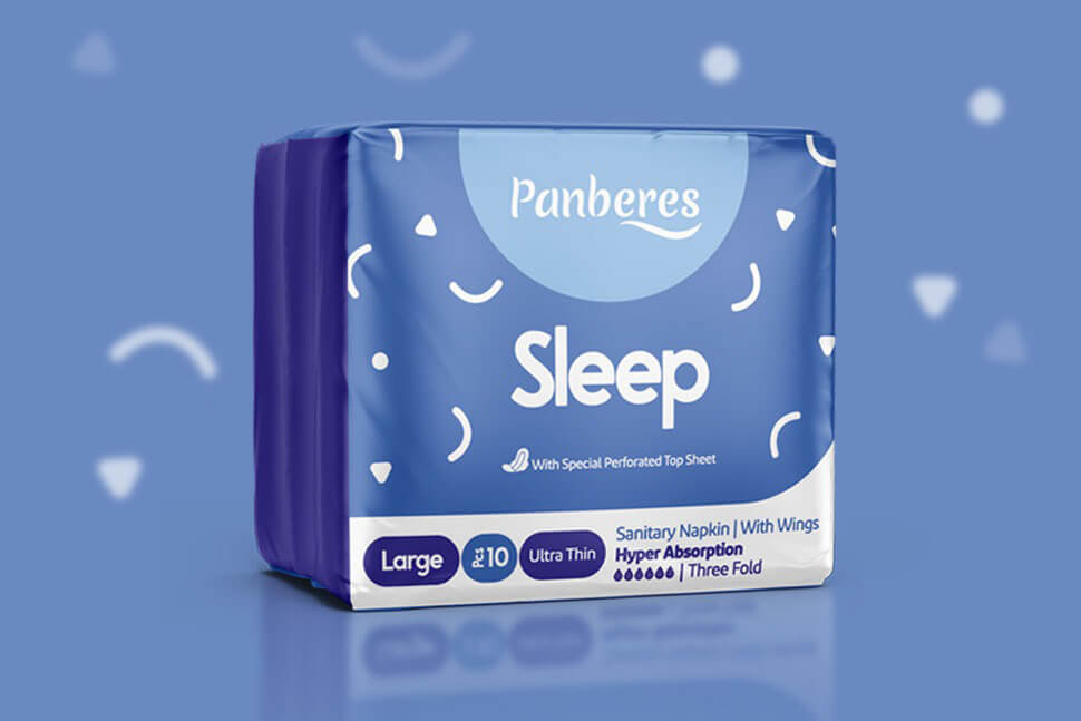 Netbina designs the new packaging of Panberese sanitary products